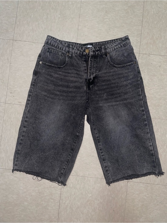 Pants - Black Denim Jorts